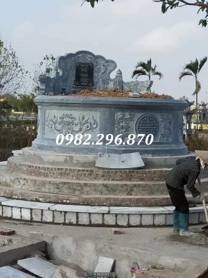 mộ đá tròn xây dựng Tiền Giang