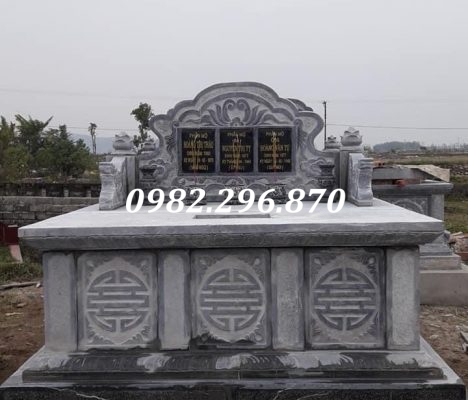 Mẫu mộ đôi bằng đá đẹp tại Hà Nam