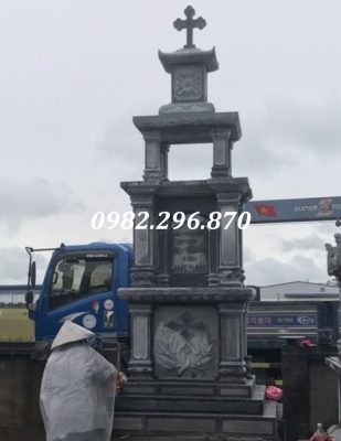 Mộ đá công giáo lắp đặt tại Hà Nam