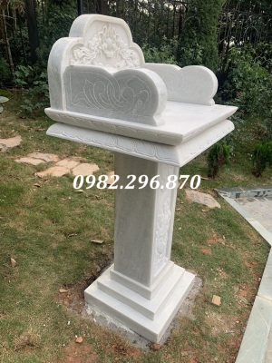 Cây hương không mái bằng đá trắng